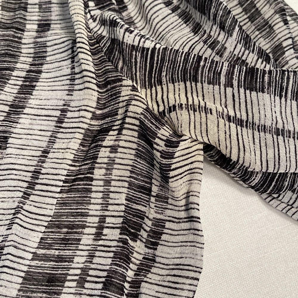 Club Monaco printed dress chiffon silk black grey 8 - Picture 13 of 16